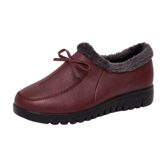 Damen Warme Sneaker mit gefüttertem Kragen und modischem Schleifendetail EB