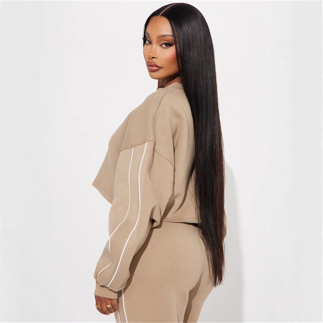 Damen lässiger Crop-Top Hoodie EB