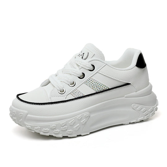 Damen Sneaker mit hochgezogenem Sohlenprofil und reflektierendem Design EB