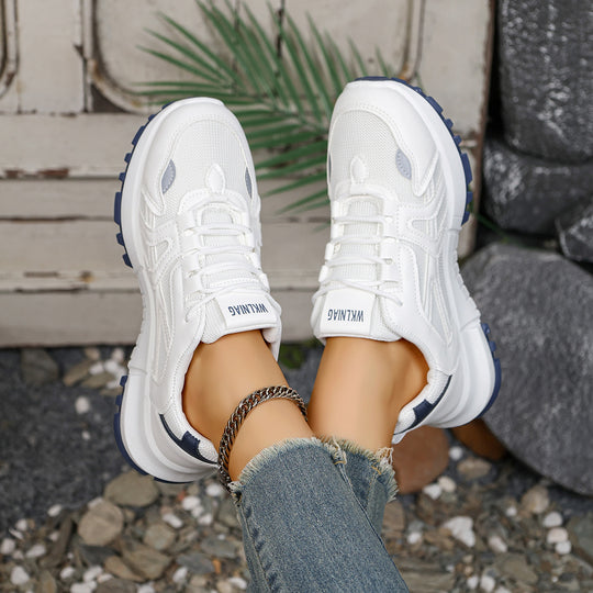 Damen Sportliche Sneaker mit atmungsaktivem Mesh-Obermaterial und rutschfester Sohle EB