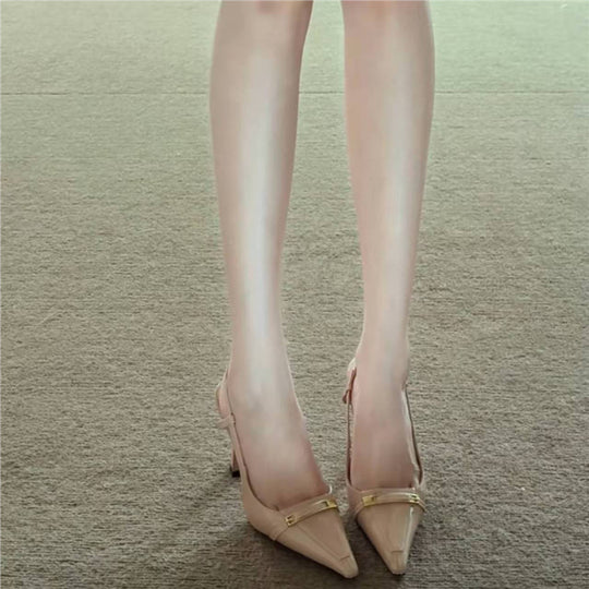 Damen Slingback Pumps mit elegantem Spitzendesign EB