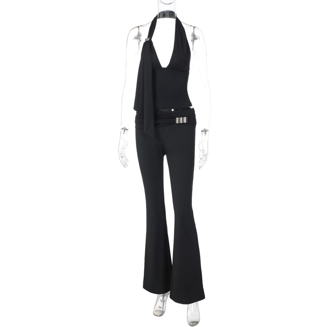 Damen Jumpsuit mit elegantem Halterdesign und schmaler Passform EB