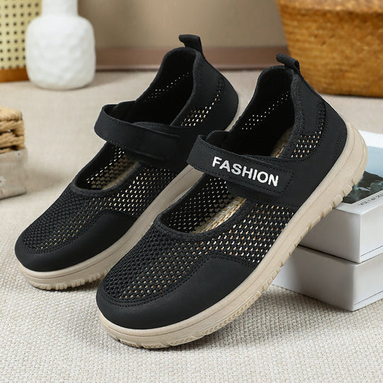 Damen luftige Leichtgewicht Sneakers mit Klettverschluss EB