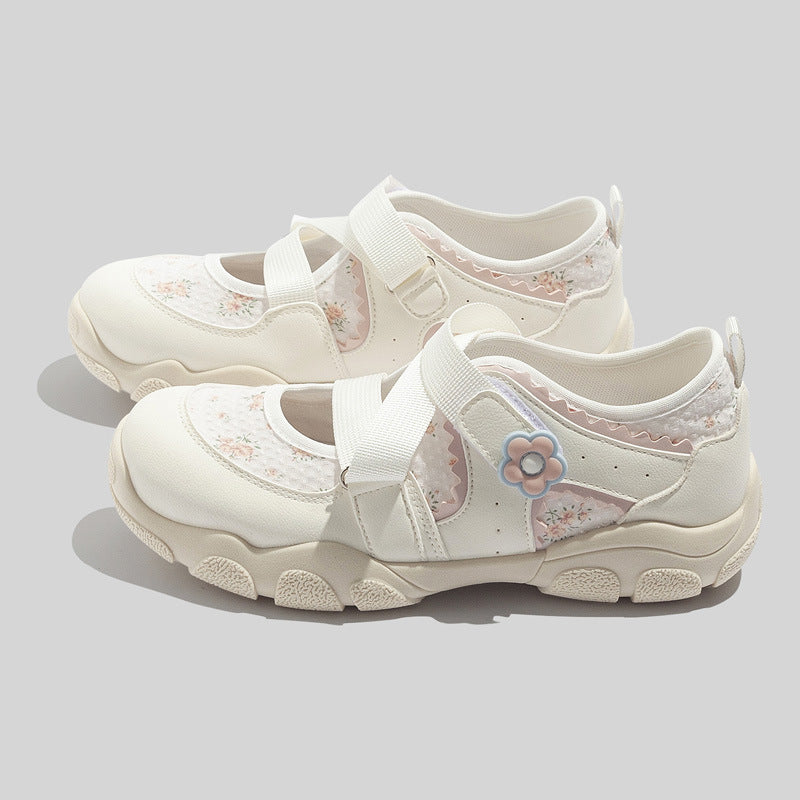 Damen Sportliche Sandalen mit floralen Akzenten EB