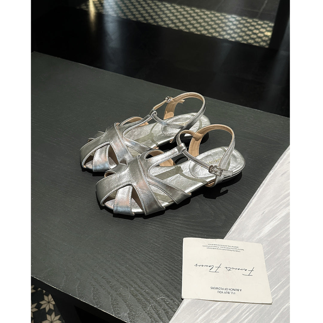Damen Slingback Sandalen mit komfortablem Fußbett und elegantem Riemendesign EB