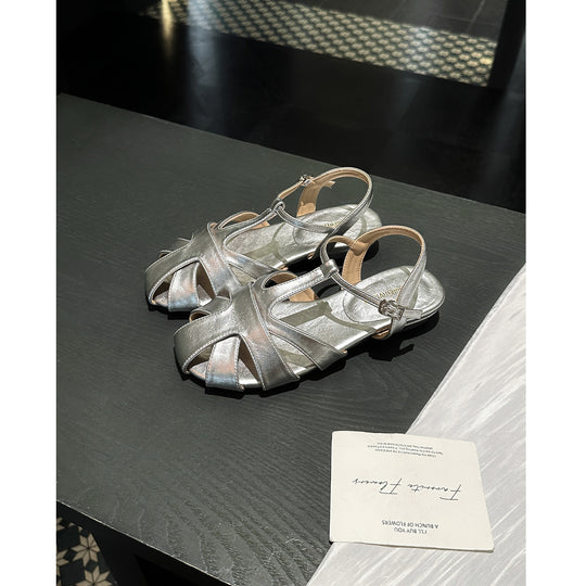 Damen Slingback Sandalen mit komfortablem Fußbett und elegantem Riemendesign EB