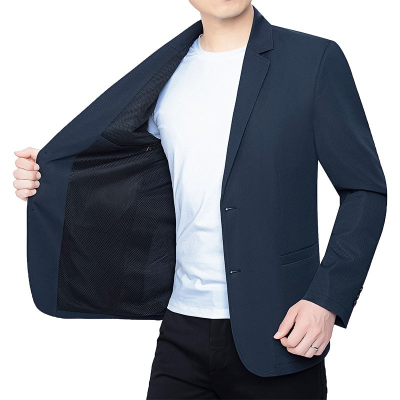 Herren Blazer schlanker Schnitt Business-Casual mit atmungsaktivem Meshfutter und Stretch EB