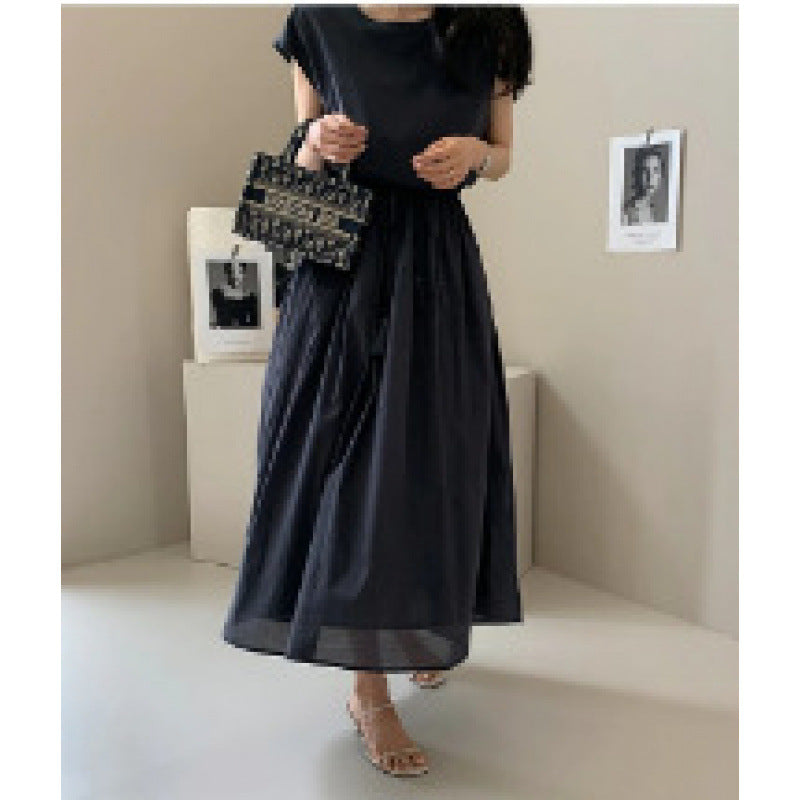 Damen Maxikleid mit tailliertem Bund EB