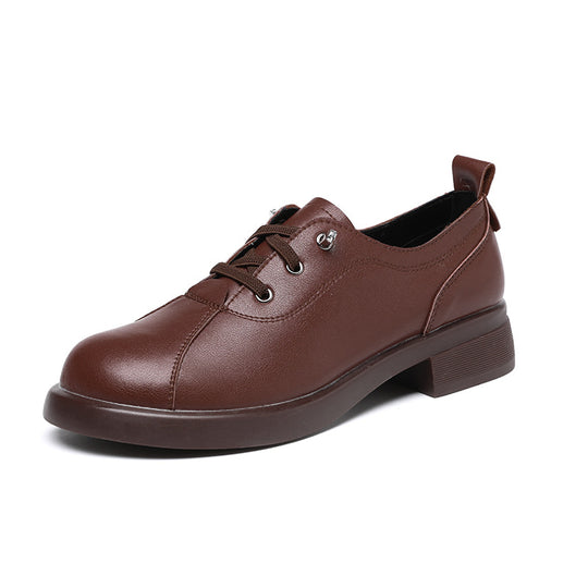 Damen modische Schnürschuhe mit elegantem Blockabsatz und atmungsaktivem Obermaterial EB