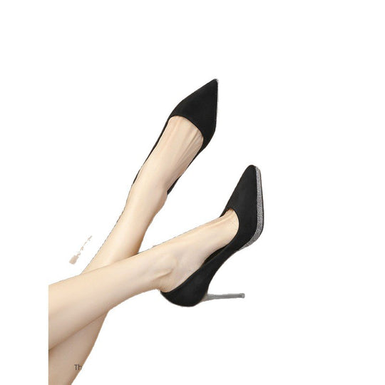 Damen elegante spitze High Heel Pumps mit goldenen Akzenten EB