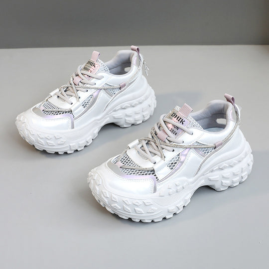 Damen bequeme und stylische Sneakers mit rutschfester Sohle und atmungsaktiver Mesh-Oberfläche EB