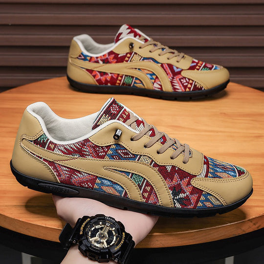 Damen Modische Sneakers mit Ethno-Muster und komfortablem Fußbett EB