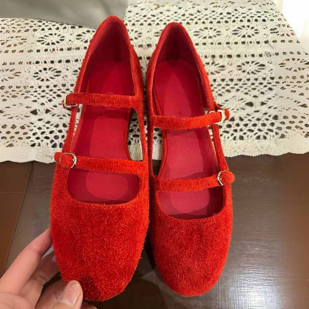 Damen Ballerina mit modischem Leopardenmuster und zweifachem Riemendesign EB