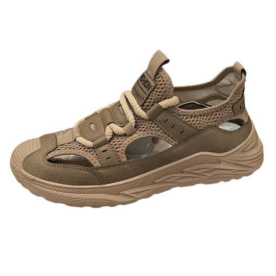 Damen Sportliche Sandalen Sneakers mit atmungsaktiven Mesh-Einsätzen EB