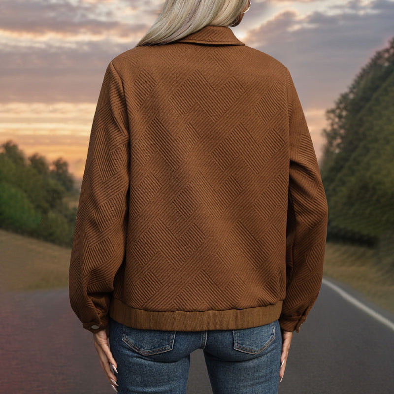 Damen Utility-Jacke mit strukturierter Oberfläche und praktischen Taschen EB