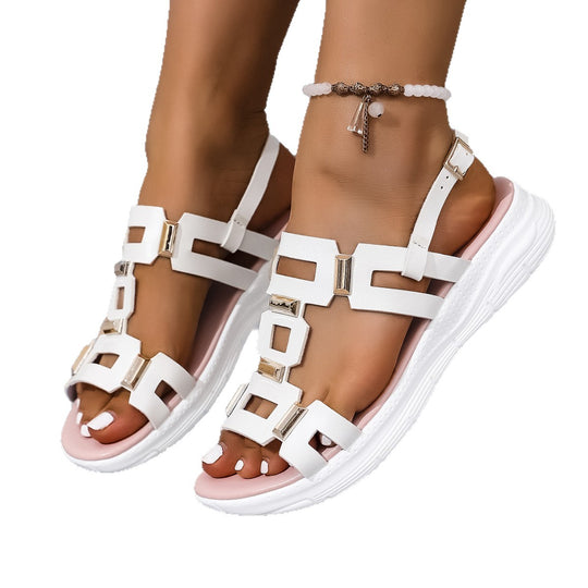 Damen modische Sandalen mit elegantem Verschluss EB