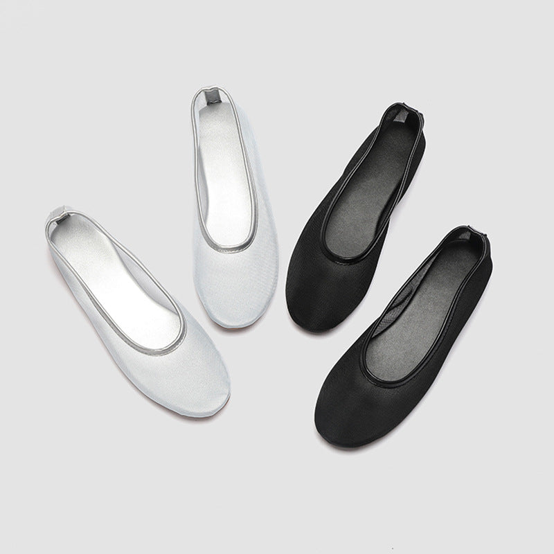 Damen Ballerinas aus atmungsaktivem Netzmaterial mit elegantem Silikonrand EB