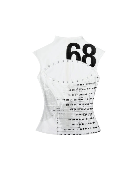 Damen Kreatives Tank-Top mit Grafischem Druck EB