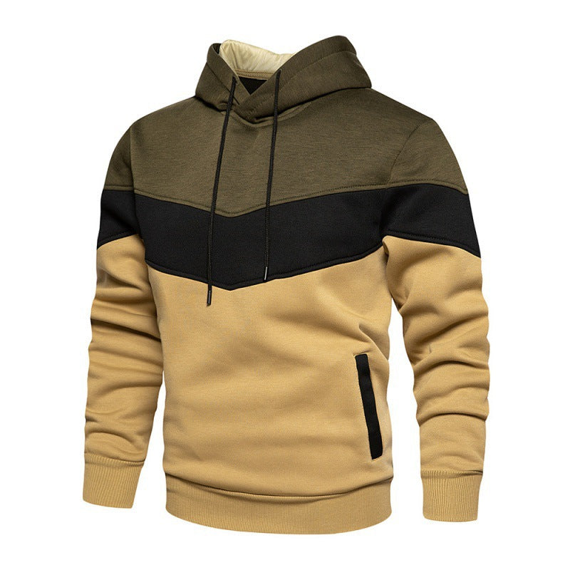 Herren Kapuzenpullover mit kontrastierenden Farbblöcken und weichem Innenfutter EB