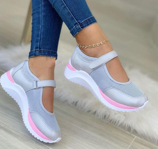 Damen Atmungsaktive Slip-On Sportschuhe mit Fersenriemen und rutschfester Sohle EB
