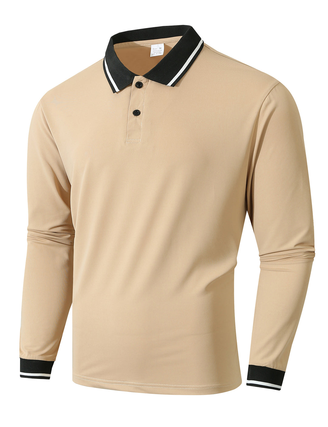Herren Langarm Poloshirt mit sportlicher Rippstruktur EB