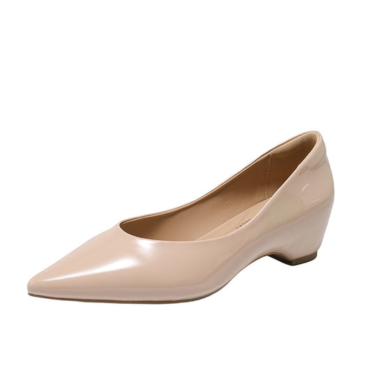 Damen elegante spitze Pumps mit metallic Oberfläche EB