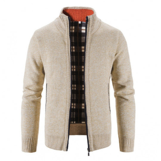 Herren Strickjacke mit innovativem wärmeisolierendem Innenfutter EB