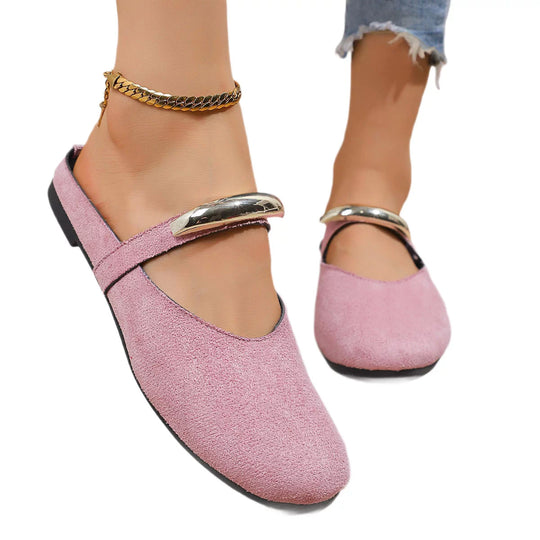 Damen Elegante Ballerinas mit glänzenden Details EB