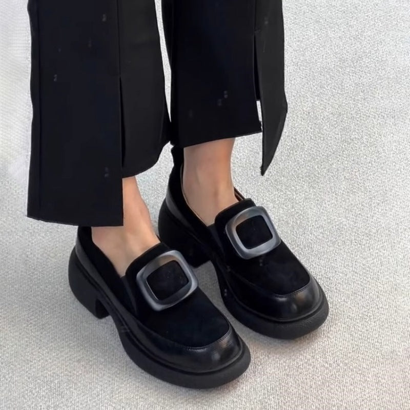Damen elegante Slipper mit modischer Schnallenverzierung und stabiler Sohle EB