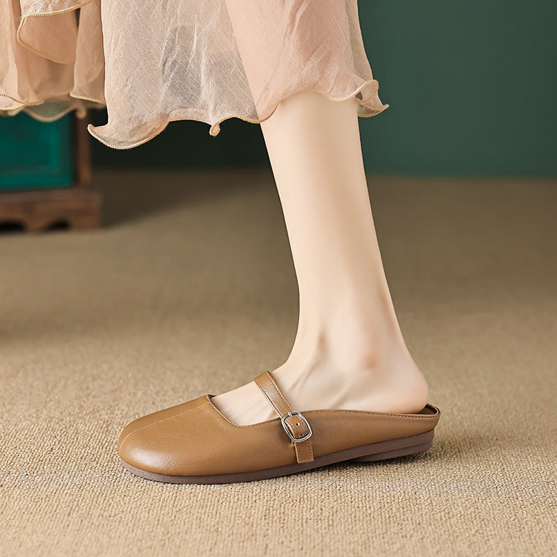 Damen bequeme Ballerinas mit verstellbarem Riemen EB