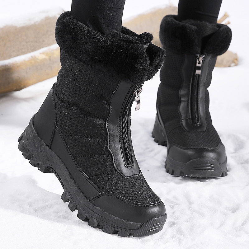 Damen isolierte Winterstiefel mit rutschfester Sohle und kuscheligem Innenfutter EB