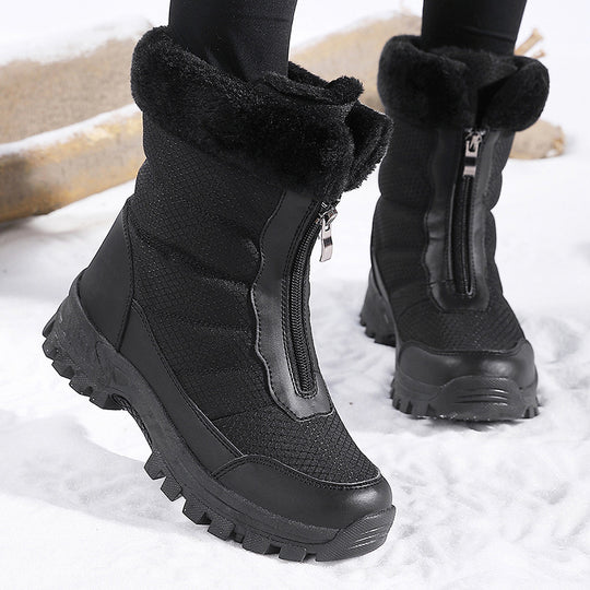 Damen isolierte Winterstiefel mit rutschfester Sohle und kuscheligem Innenfutter EB