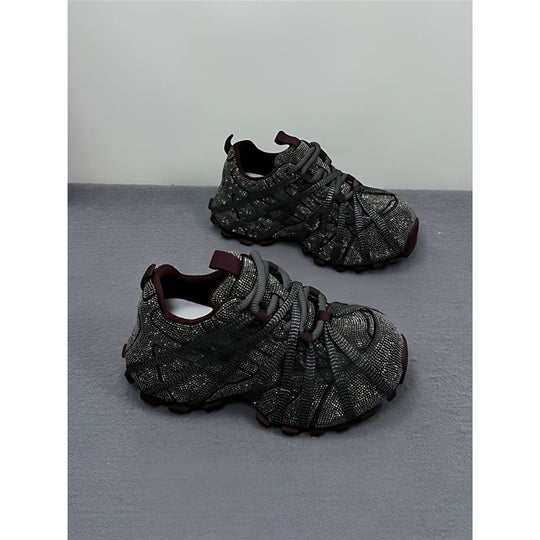 Damen modische Sneaker mit elegantem Strassdesign EB