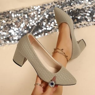 Damen Stilvolle Blockabsatz-Pumps EB