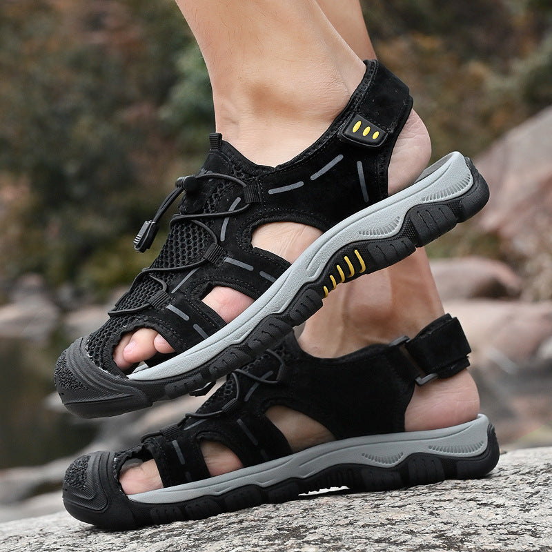 Damen Atmungsaktive Trekking-Sandalen mit stoßdämpfendem Fußbett und verstellbarem Schnellschnürsystem EB