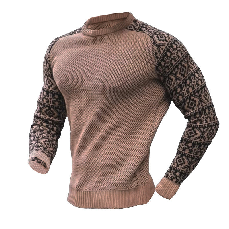 Herren Strickpullover mit grafischem Muster EB