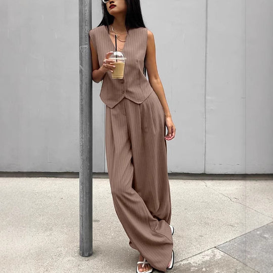 Damen lässiger Jumpsuit mit elegantem Blazer EB