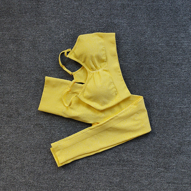 Damen Sportliches Crop Top- und Leggings-Set mit atmungsaktivem Material EB
