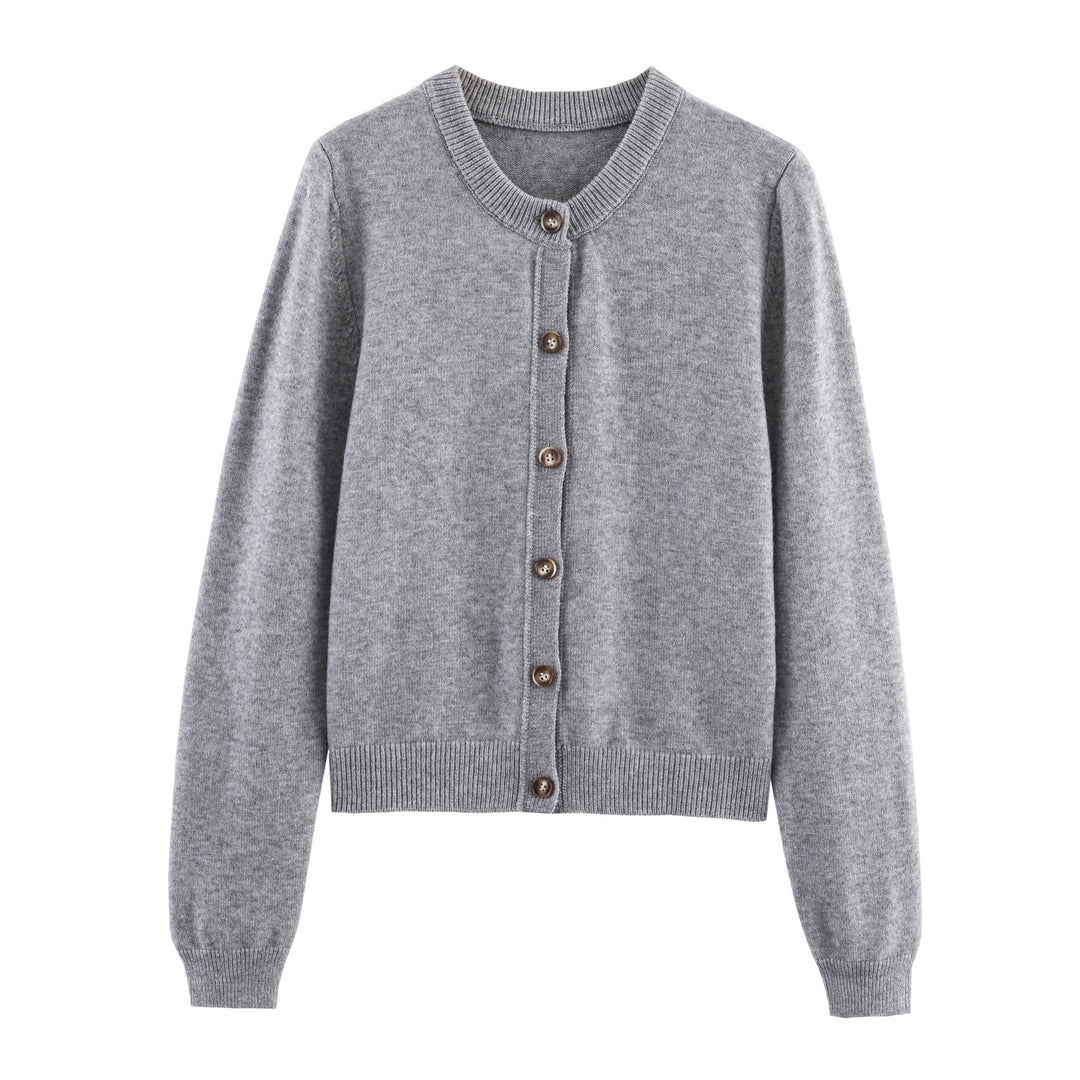 Damen Strickjacke mit Knopfverschluss und feiner Webstruktur EB