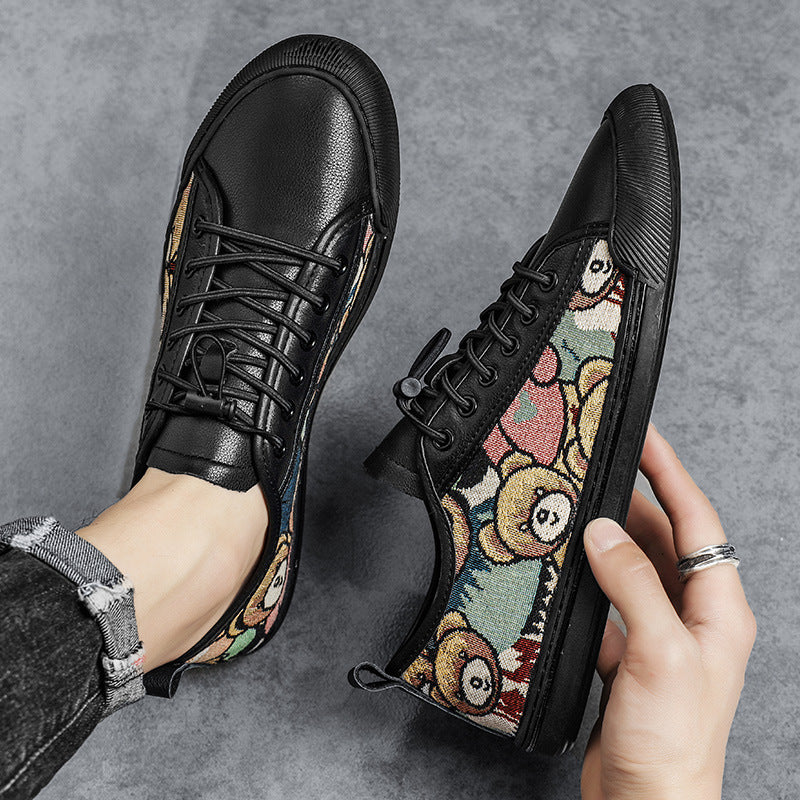 Damen Sneakers mit kreativem Bärenmotiv und rutschfester Sohle EB
