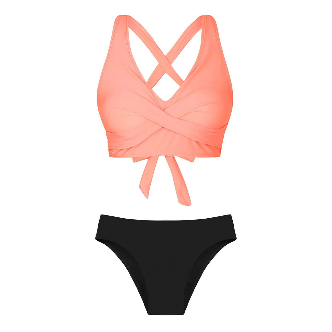 Damen Zweiteiliger Badeanzug mit floralem Design EB