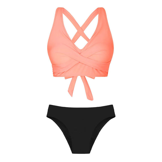 Damen Zweiteiliger Badeanzug mit floralem Design EB