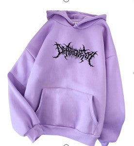 Unisex nan lässiger Kapuzenpullover mit Vintage-Ornamentdruck, Kängurutasche und doppellagiger Kapuze EB