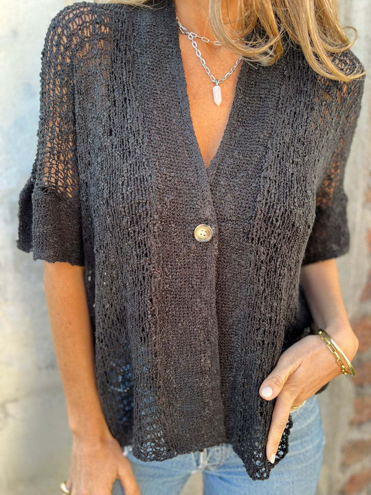 Damen lässige Strickbluse EB