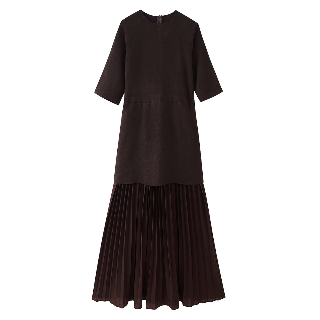 Damen Maxikleid mit hochwertigem Plisseedesign und modernem Schnitt EB