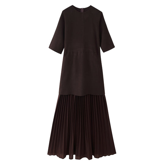 Damen Maxikleid mit hochwertigem Plisseedesign und modernem Schnitt EB
