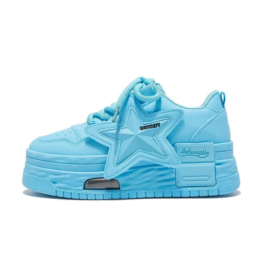 Damen Chunky Sneakers mit auffälligem Sternen-Design und gepolsterter Sohle EB