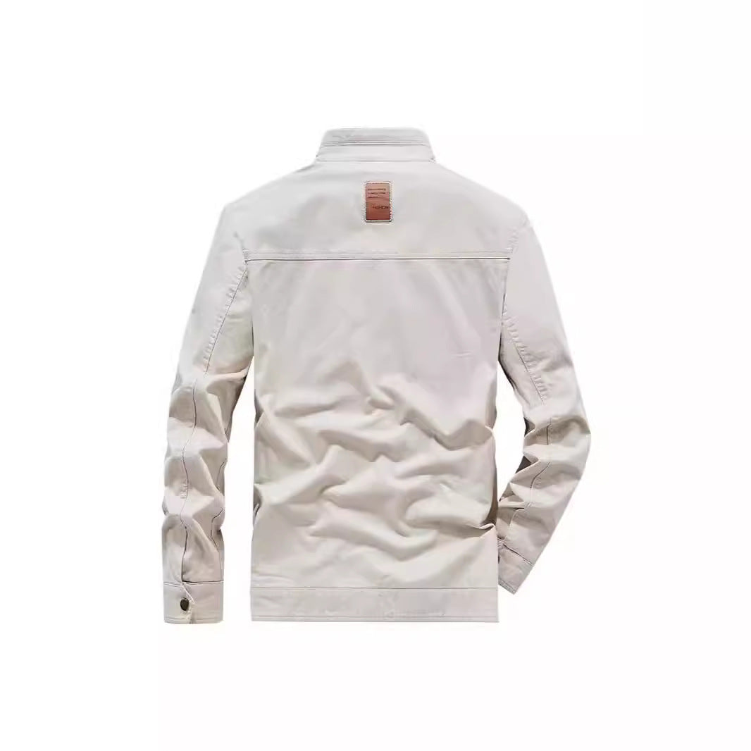 Herren Casual Kurzjacke im Harrington-Stil mit Stehkragen und Innentasche EB