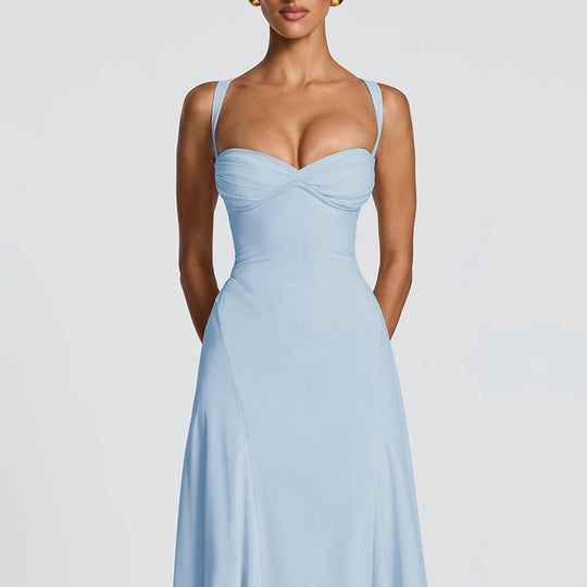 Damen Elegantes Maxikleid mit raffinierten Trägerdetails und schmeichelndem Schnitt EB