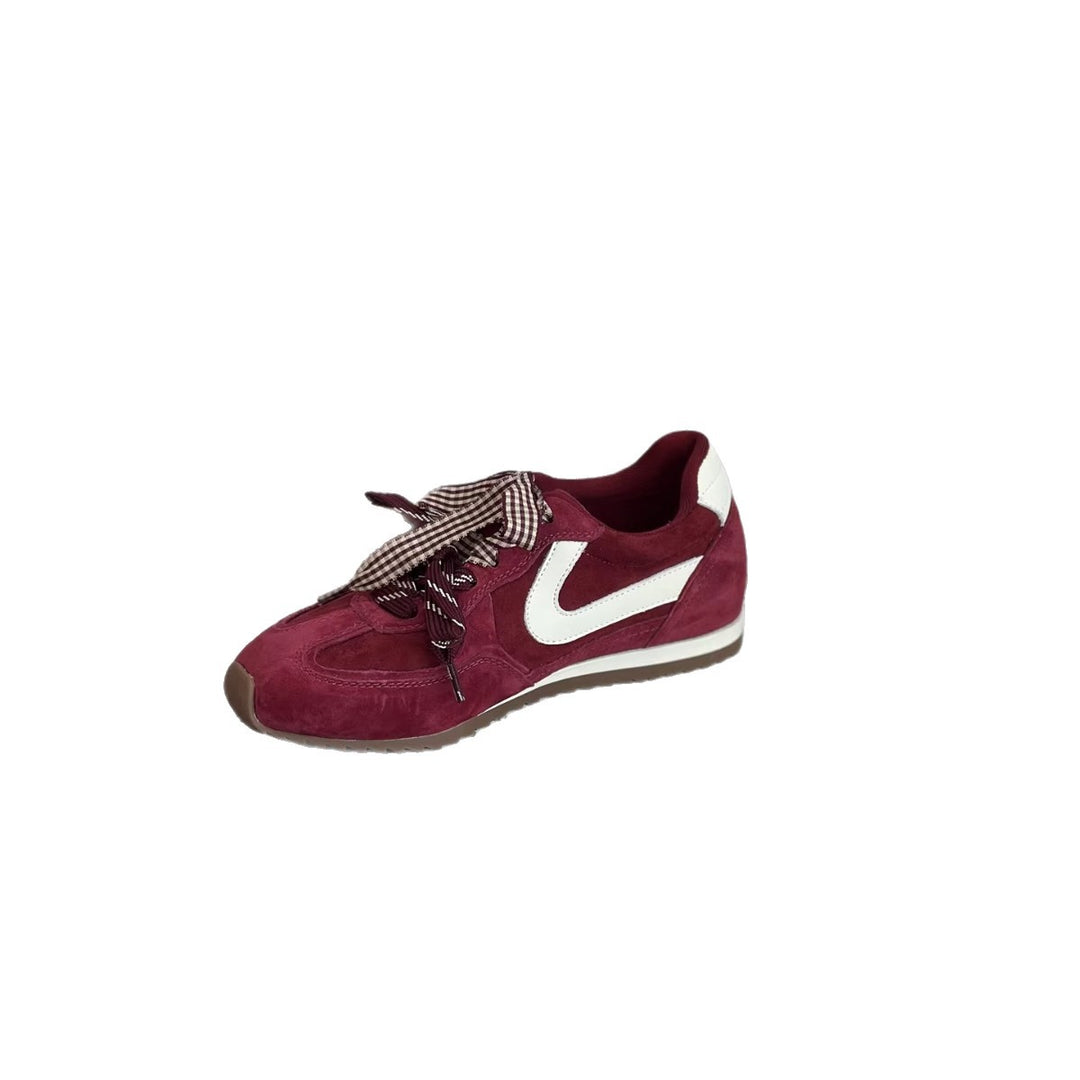Damen Sportliche Sneakers mit verspieltem Rüschendesign und komfortabler Dämpfung EB